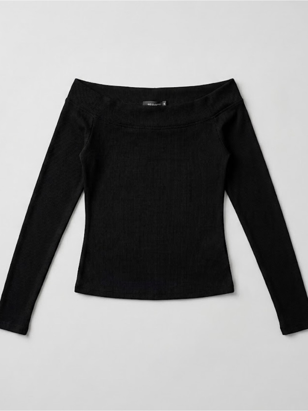 SHEIN Black Long Sleeve Off-the-Shoulder Top – Size Small – Like New